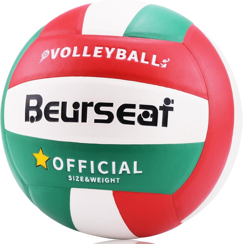 Beurseaf Volleyball, Soft Touch Beach Volleyball, Indoor Outdoor Volleyball for Beach Game Training, Official Size 5 - Image 1